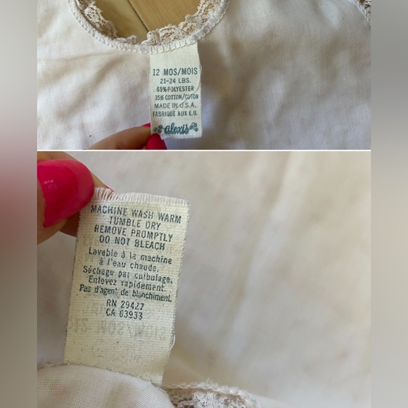 Vintage Girls Bundle Dress/Romper/Top-New York Kids/Alexis/Carter 6/12/18 Months - Picture 6 of 16